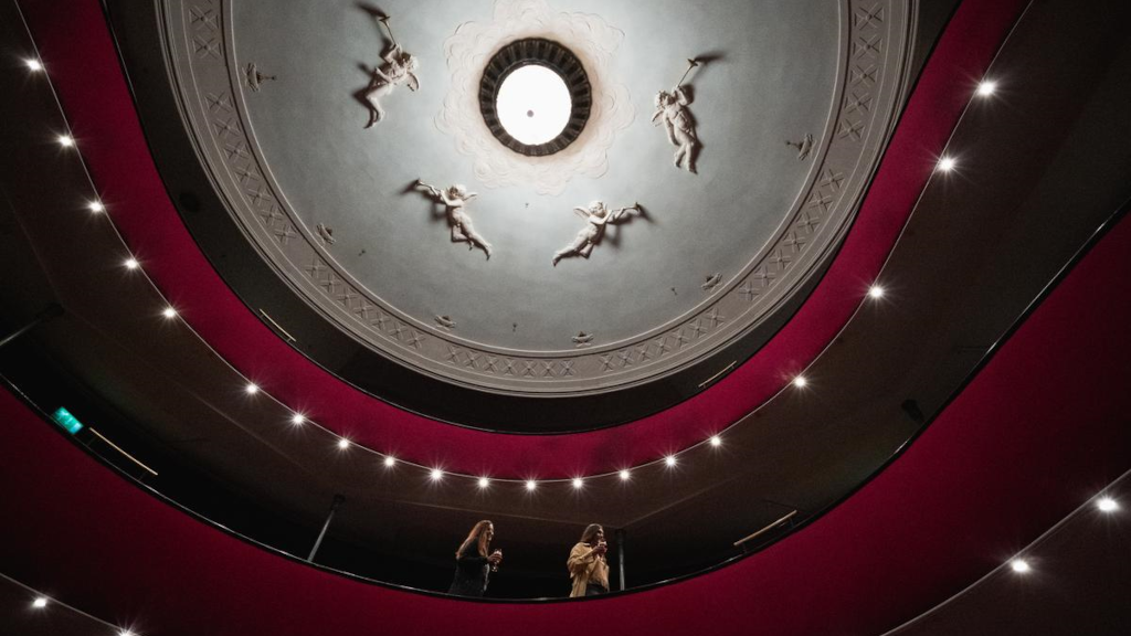 The ceiling in the Grand Hall at Horsens Ny Teater