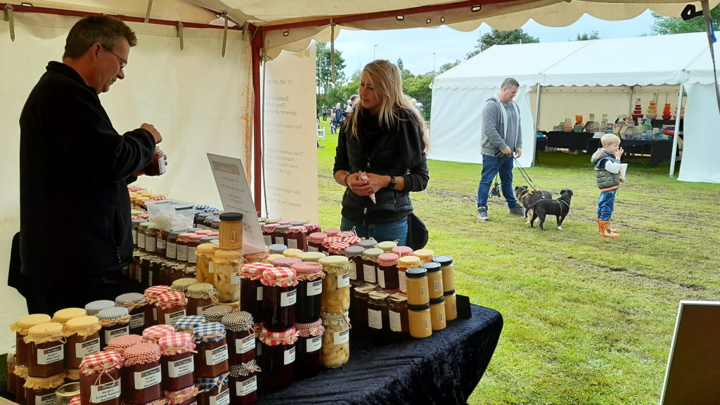 Stall selling jam at the Horsens Dyrskue