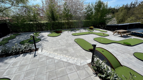 Minigolfbanen hos Løgballe Camping