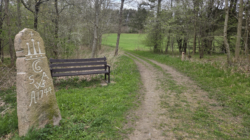 Vildtbanesten ved Underup på Gudenåstien
