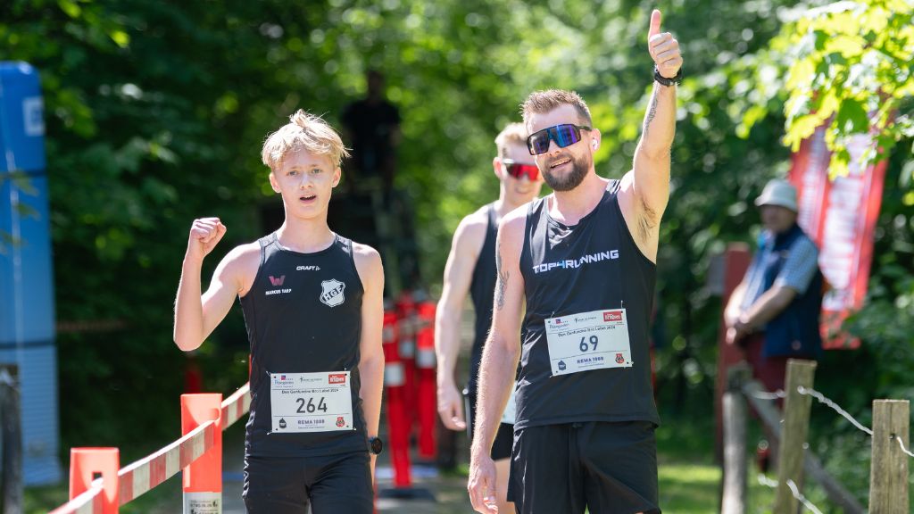 Son and father at the Den Genfundne Bro race