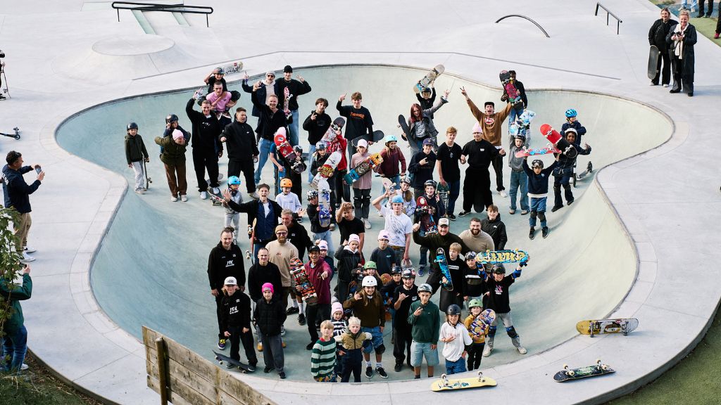 Skaters enjoying the Skate Arena in Juelsminde Nature Park
