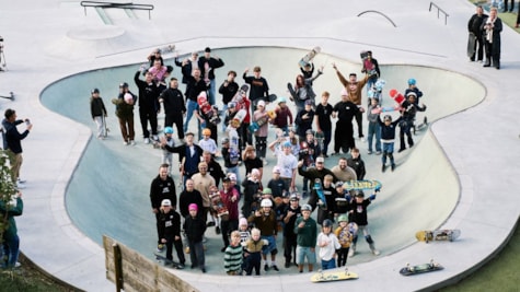 Skatere i Skatearena Juelsminde Naturpark