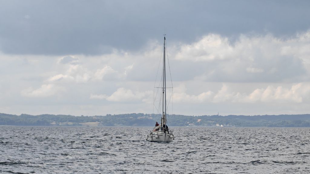 Rosenvold Harbour as seen from the beach.