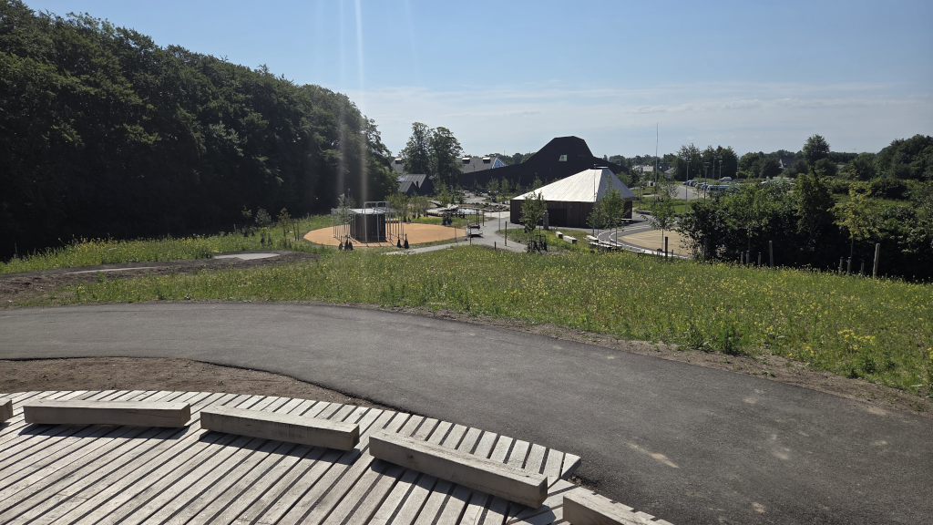 Udsigt fra udsigtsspiralen hos Egmont Bevægelsespark