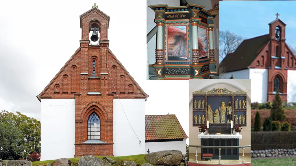 Collage of Torsted Church in Horsens.
