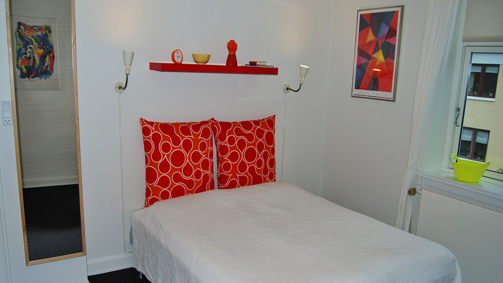 Dobbeltværelse med Hvidt sengetæppe