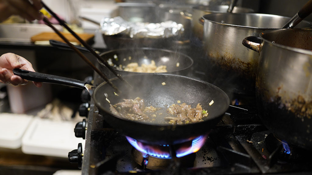 Tilberedning i køkkenet