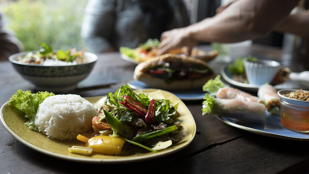 Flere retter på bordet