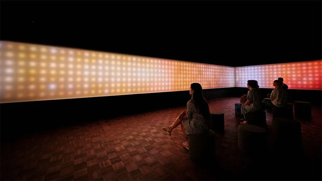 Guests listening at the Carl Nielsen Museum in Odense