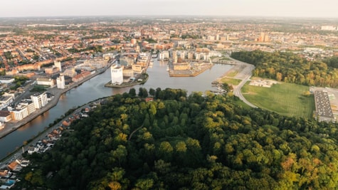 Næsbyhoved Slotsbanke - dronefoto