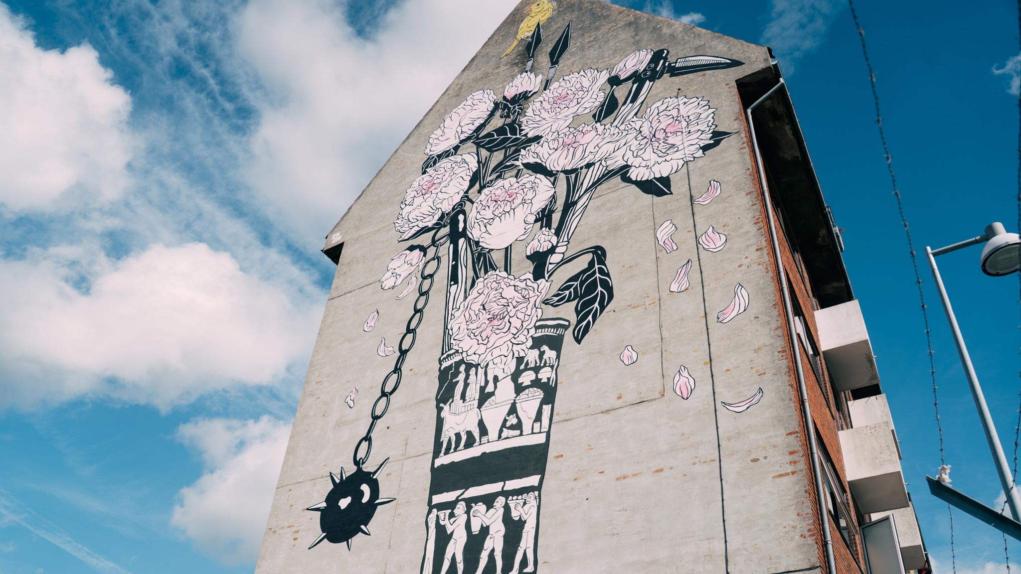 Little Ida’s Flowers mural in Malmøgade