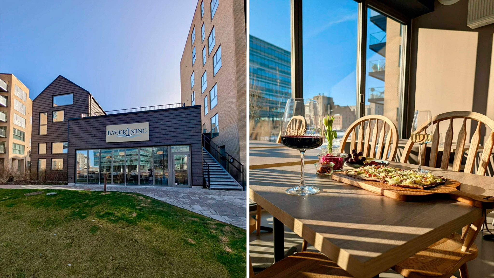 Modern pub on Odense Harbour