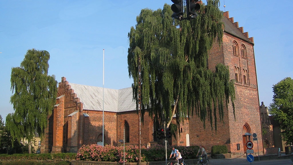 Vor Frue Kirke i Frue Kirkestræde i Odense centrum
