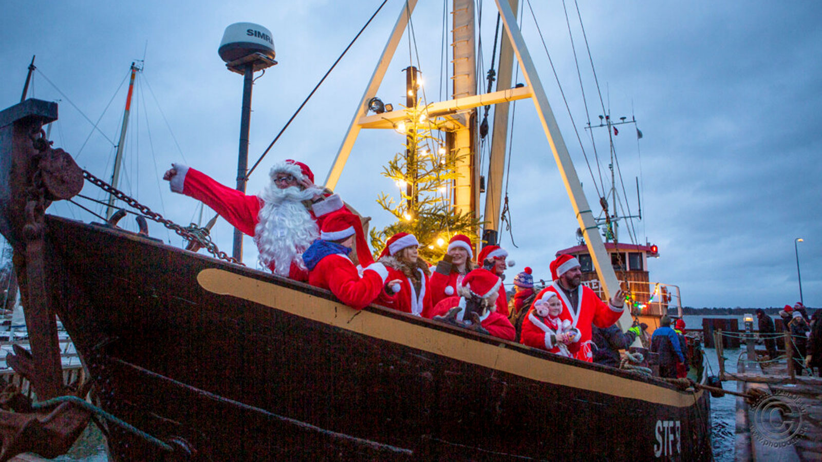 Santa Claus arrives in Rørvig