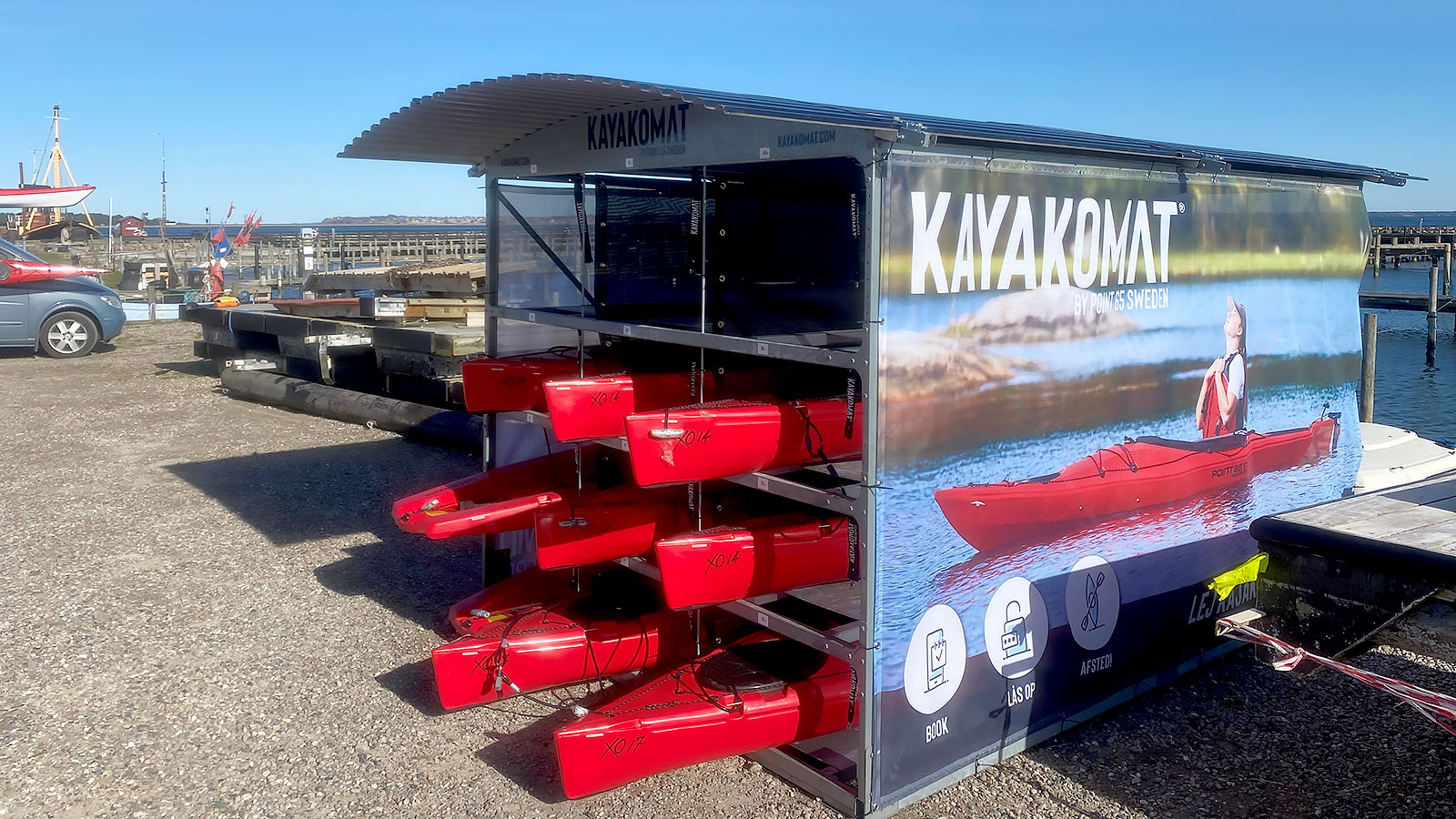 Kayakomat at Rørvig Harbour