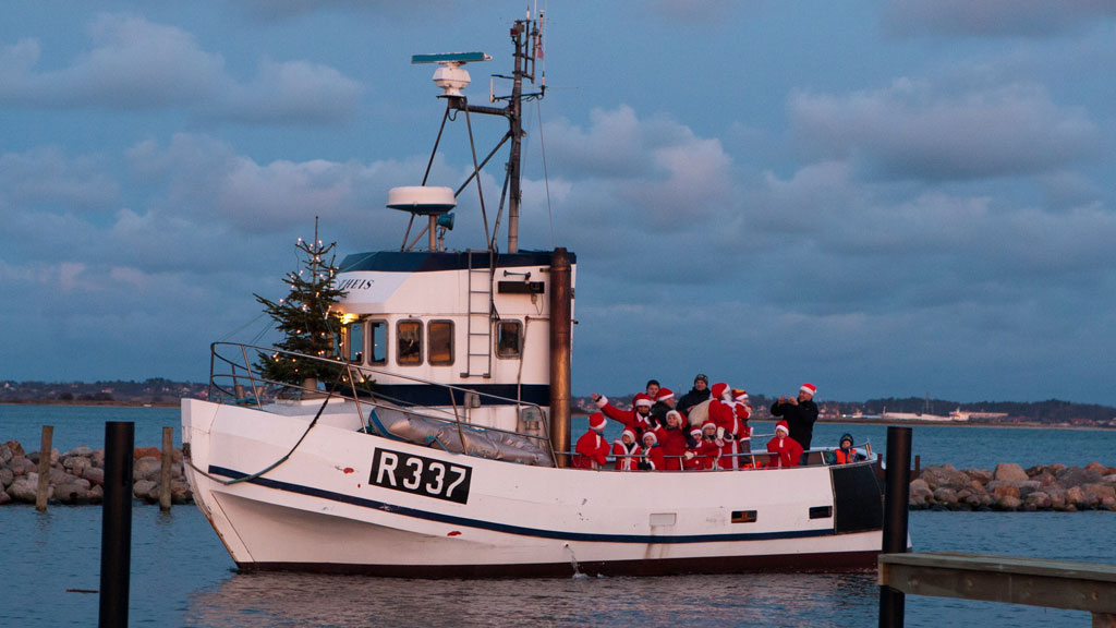 Santa Claus arrives in Rørvig