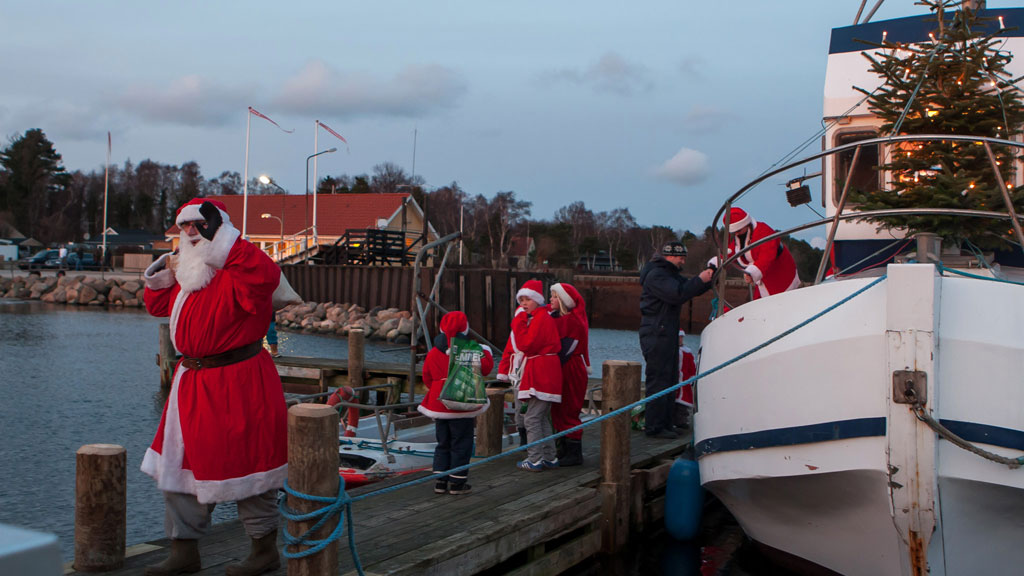 Santa Claus arrives in Rørvig
