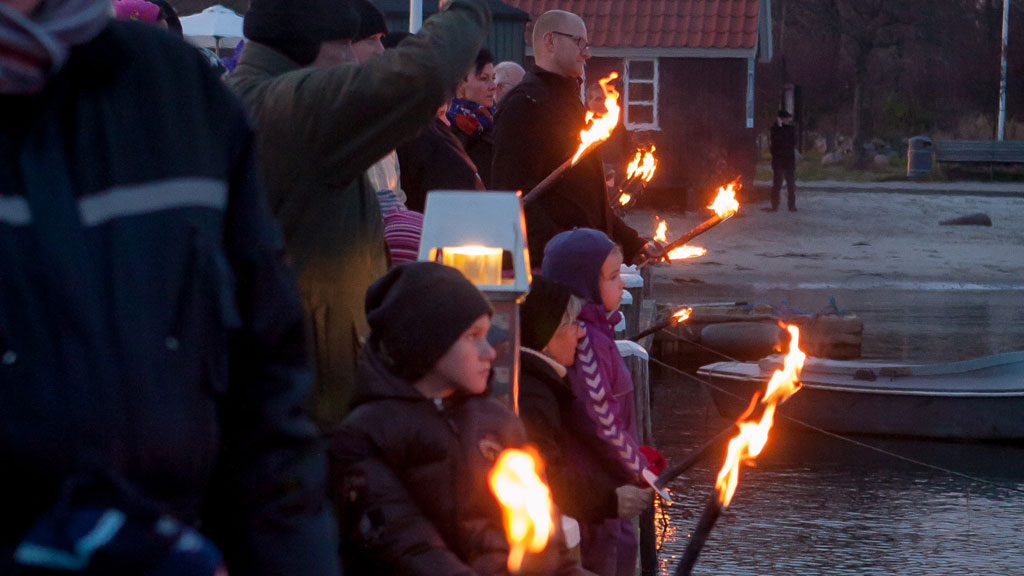 Santa Claus arrives in Rørvig