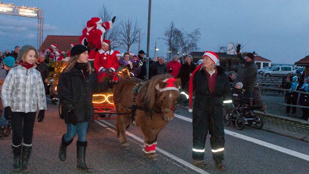 Santa Claus arrives in Rørvig