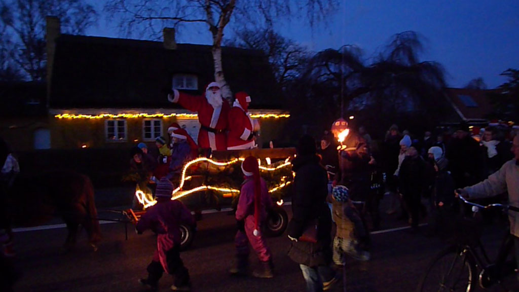 Santa Claus arrives in Rørvig