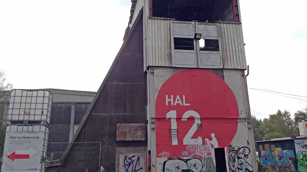 The former Hal 12 tower at Musicon