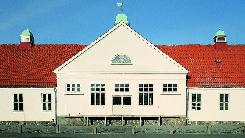 Buildings at Hansens ice cream dairy in Jægerspris.
