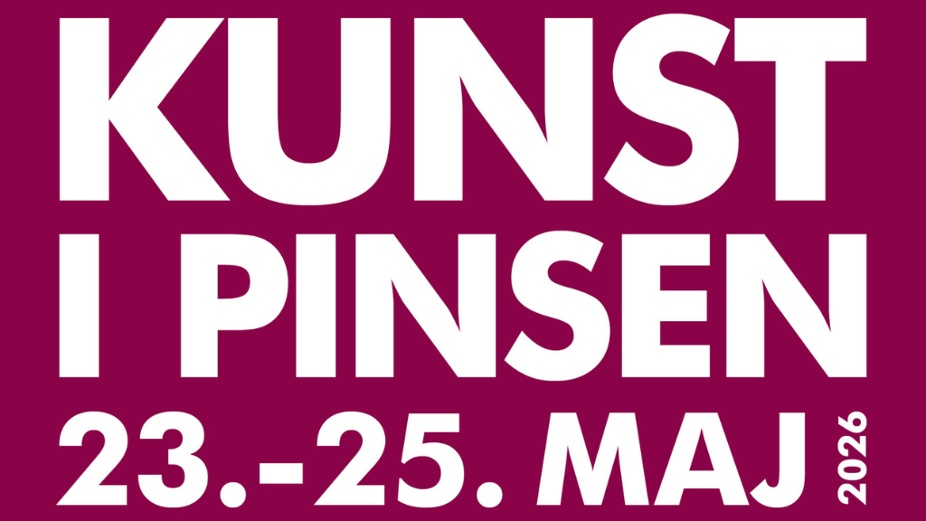 Banner for Kunst i Pinsen 2026 med datoerne 23.-25. maj.