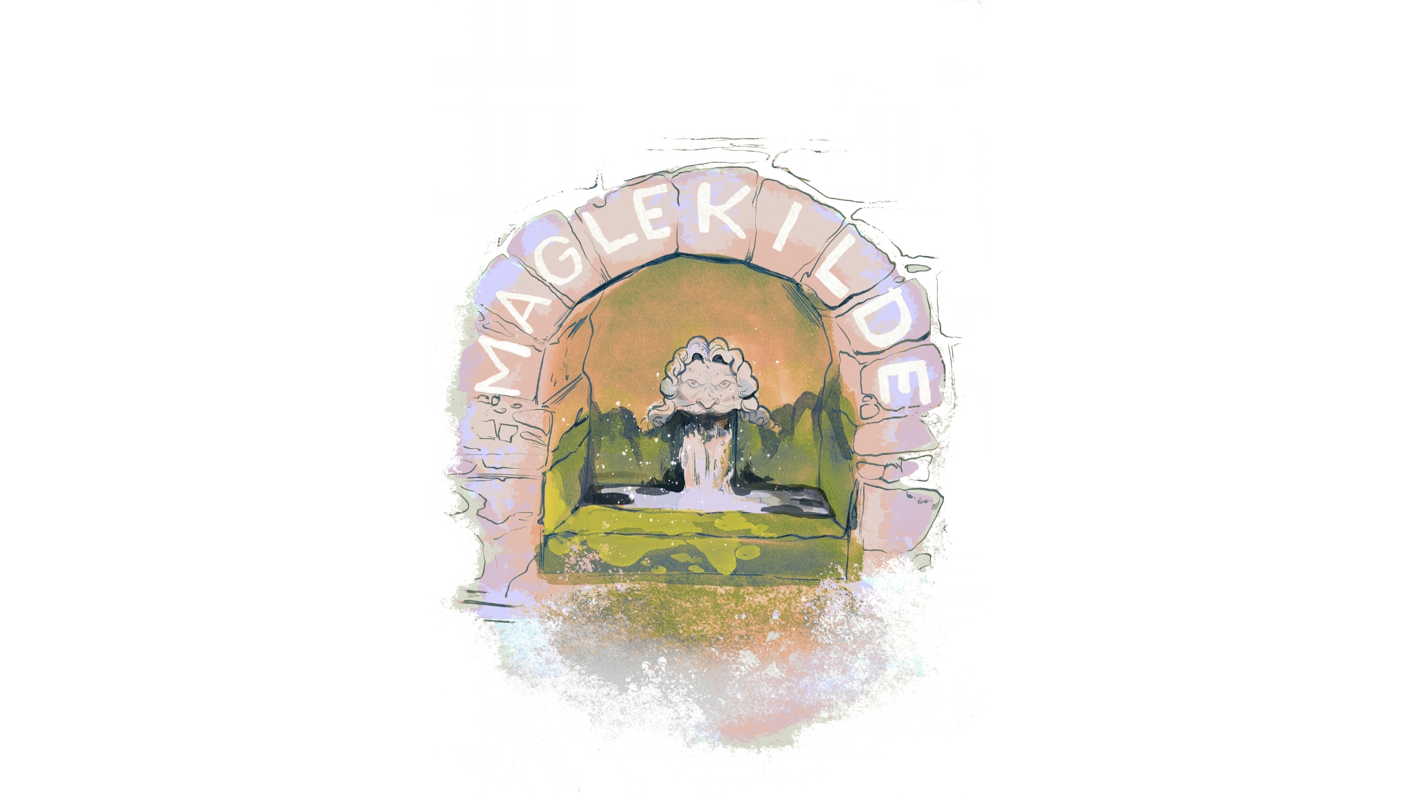 Illustration af Maglekilde i Roskilde