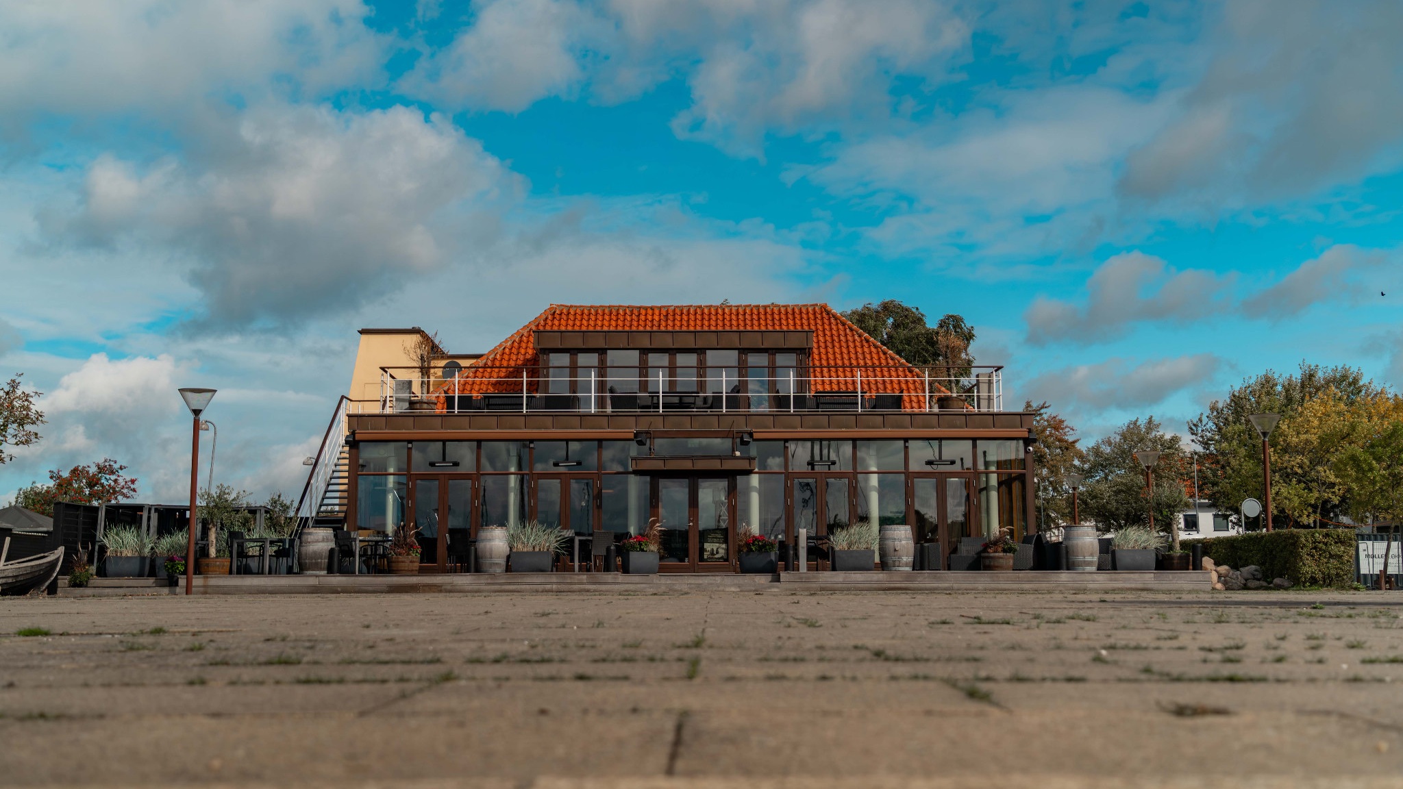 Restaurant Toldboden with a rooftop terrace at Frederikssund Harbour