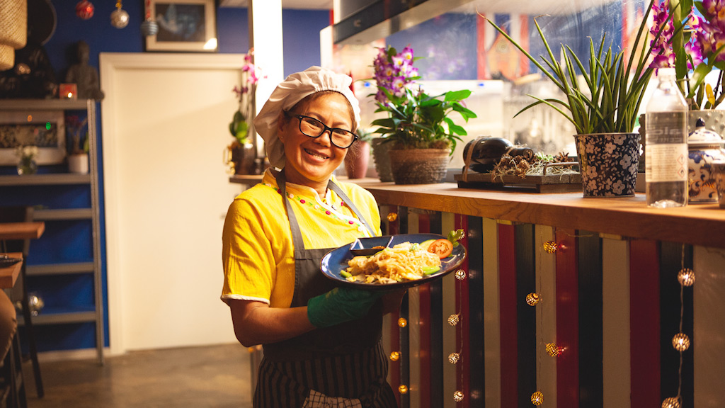 Thai Chop Ginn proudly serves their authentic food with a smile