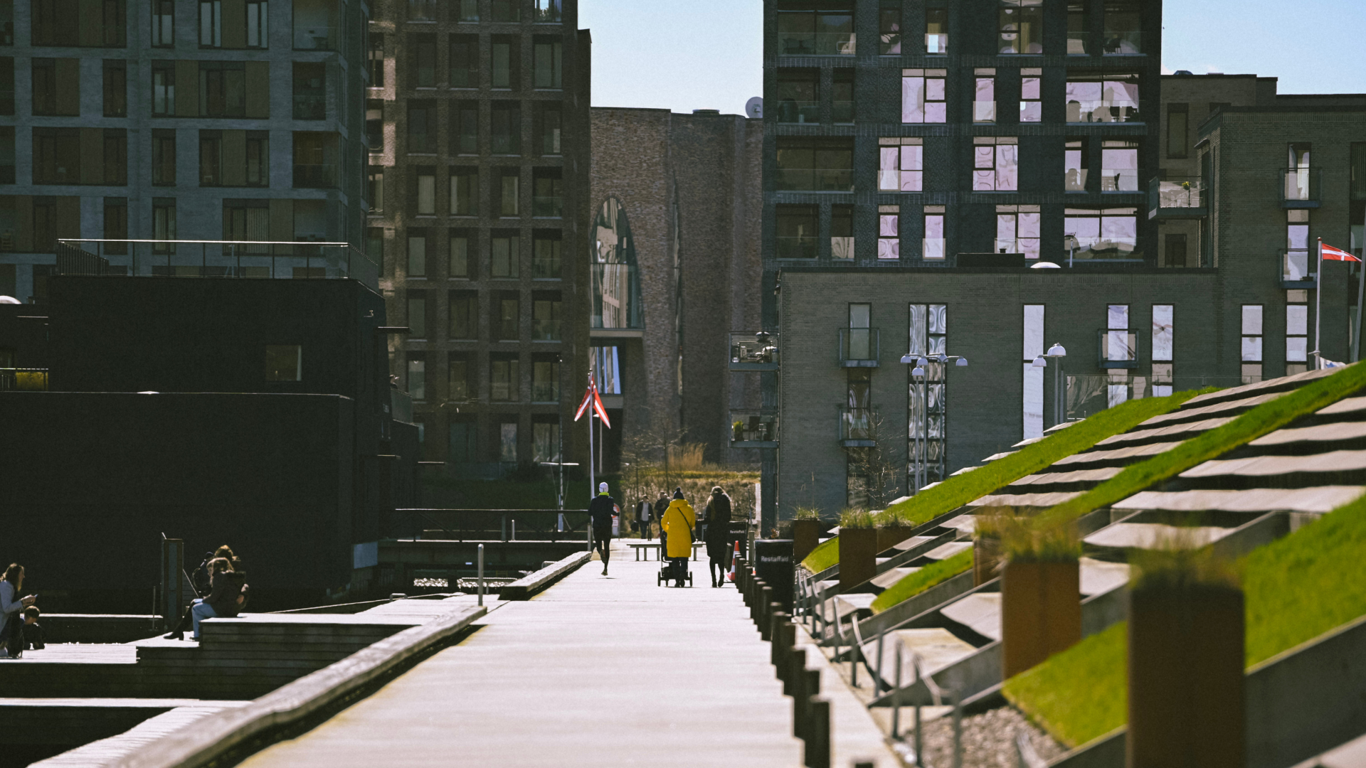 Vejle’s harbour front in front of The Wave