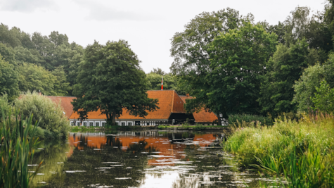 Børkop Vandmølle set fra søen