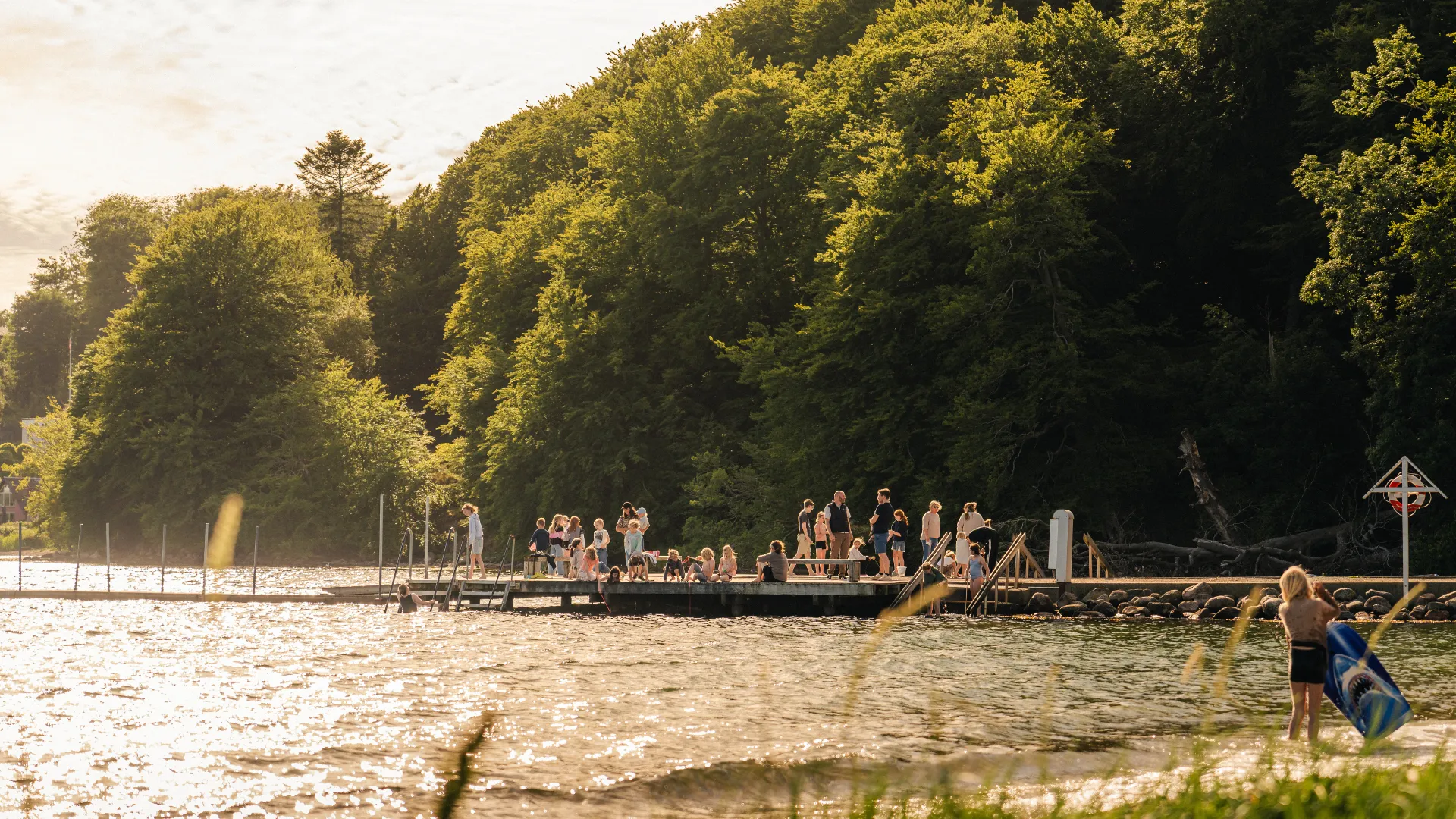 Bathers at Tirsbæk beach