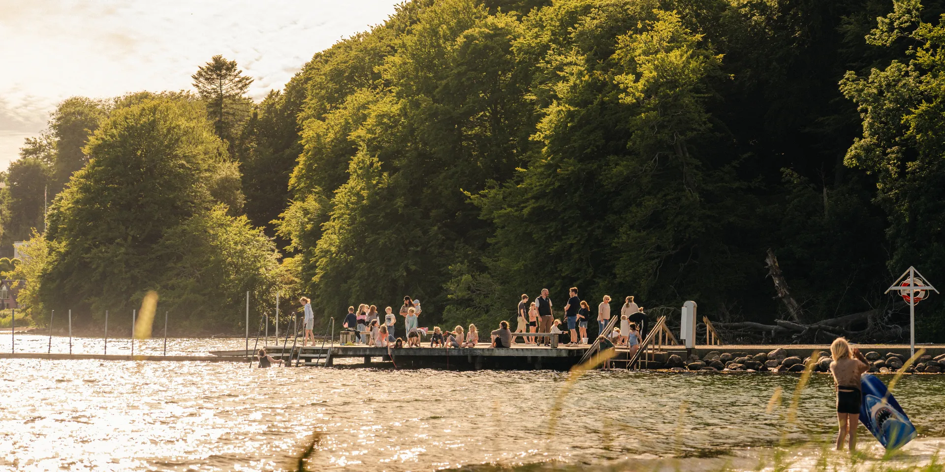 Bathers at Tirsbæk beach