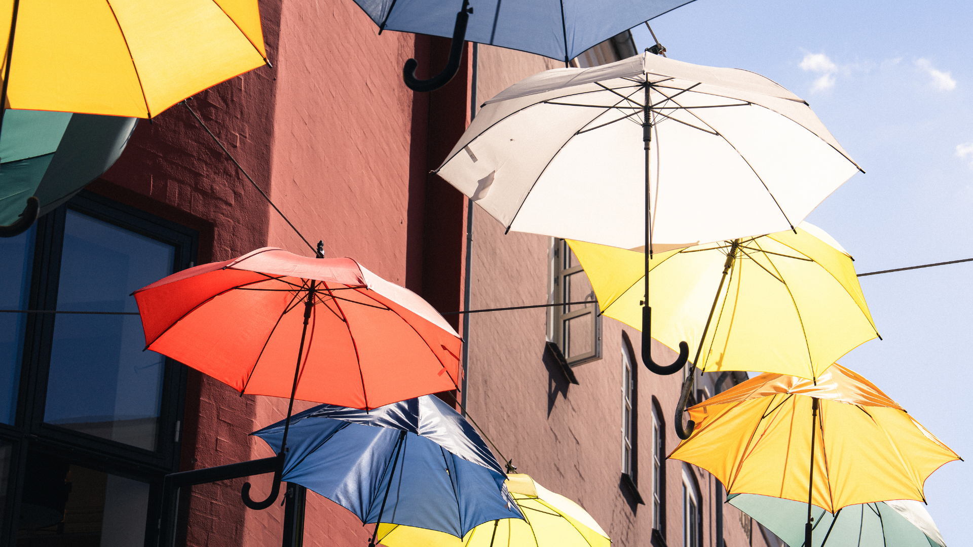 Colorful umbrellas in Vejle Midtpunkt