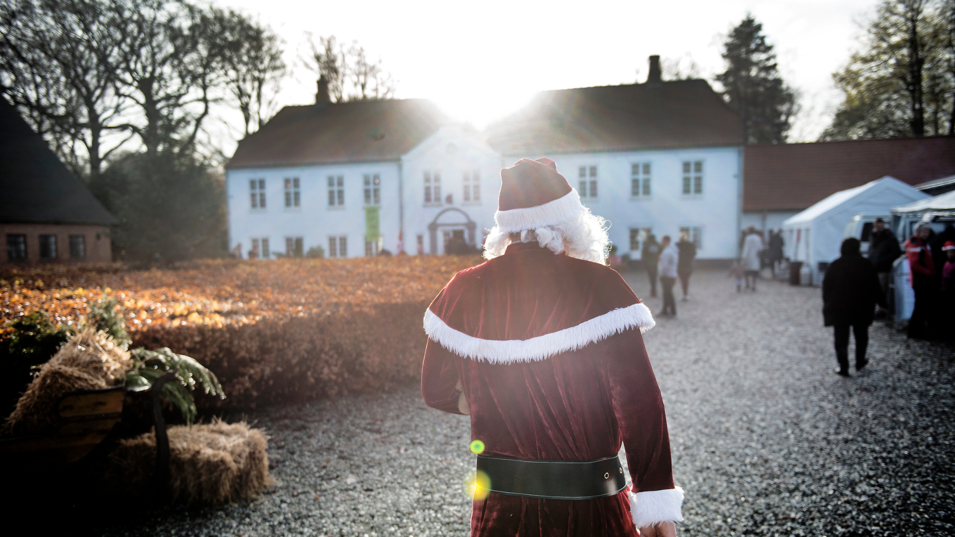 Julemanden ved julemarked på Haughus Gods