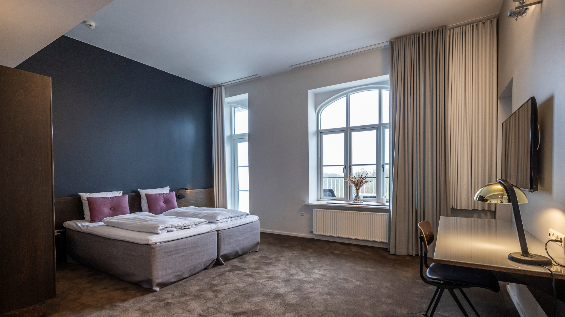 Hyggeligt værelse på hotellet Comwell Kellers Park ved Vejle Fjord