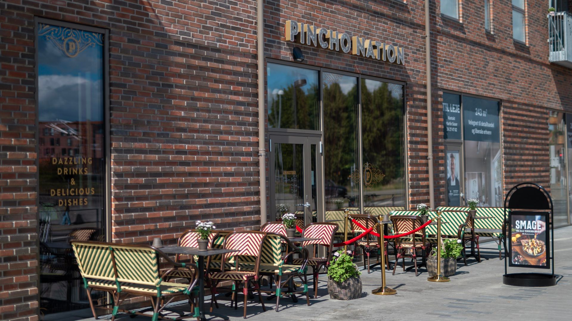 Hyggelige udendørsarealer hos Pincho Nation