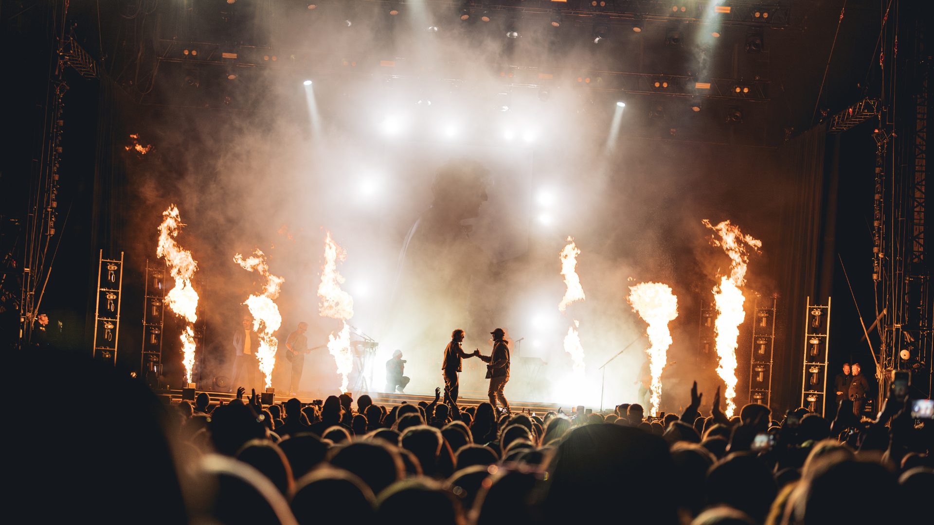 Christopher on stage with a huge show at the Jelling Music Festival