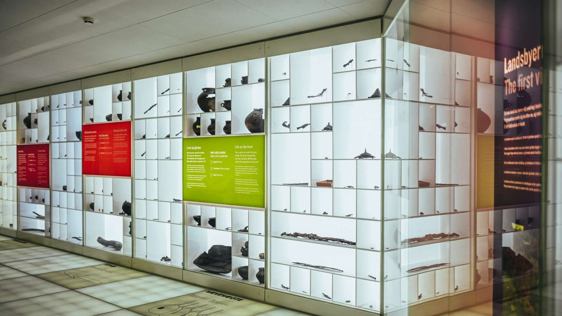 Exhibited prehistoric finds at the Cultural Museum in Vejle