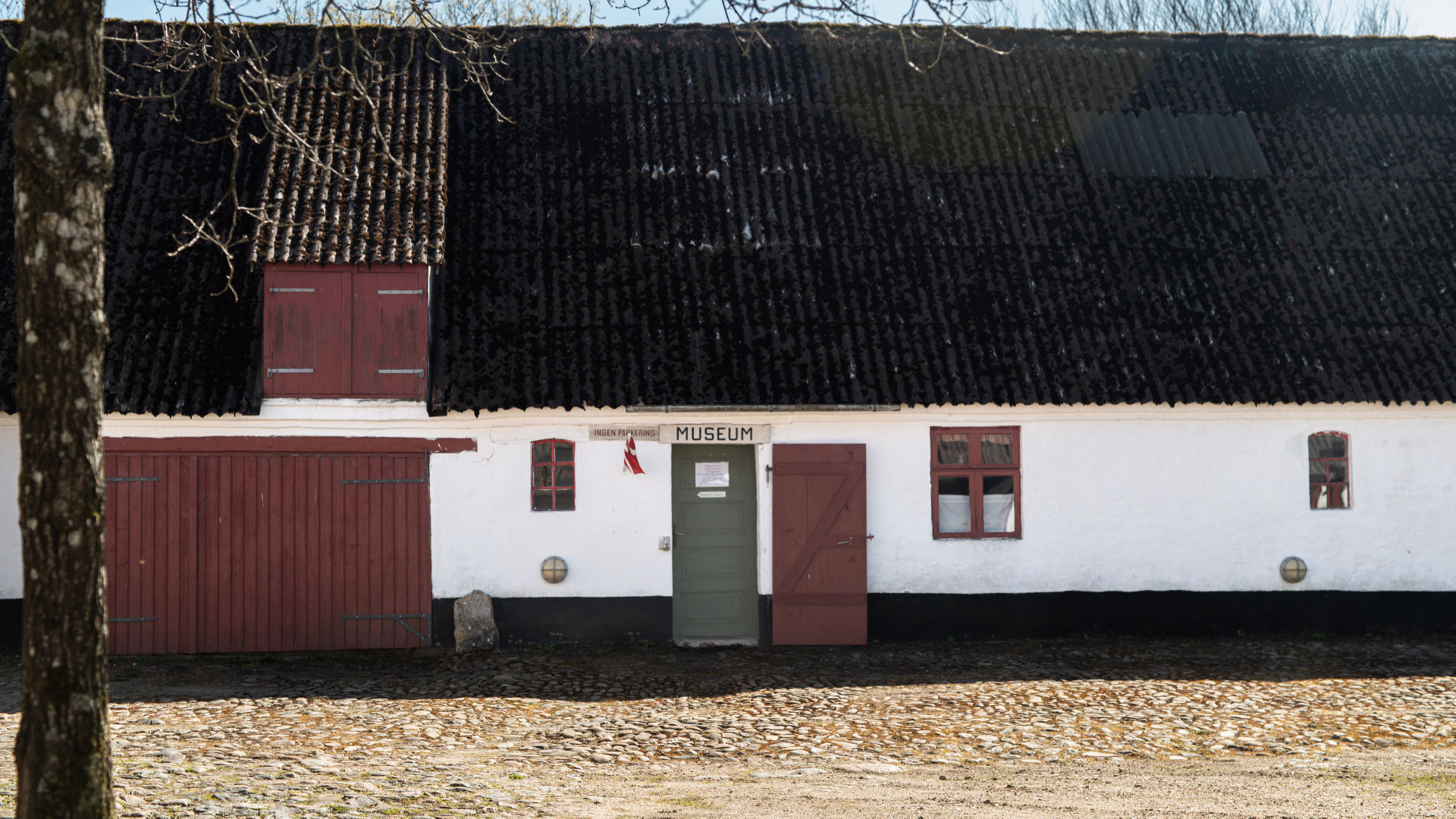 Egtved Museum at the old farm in Egtved in the sun