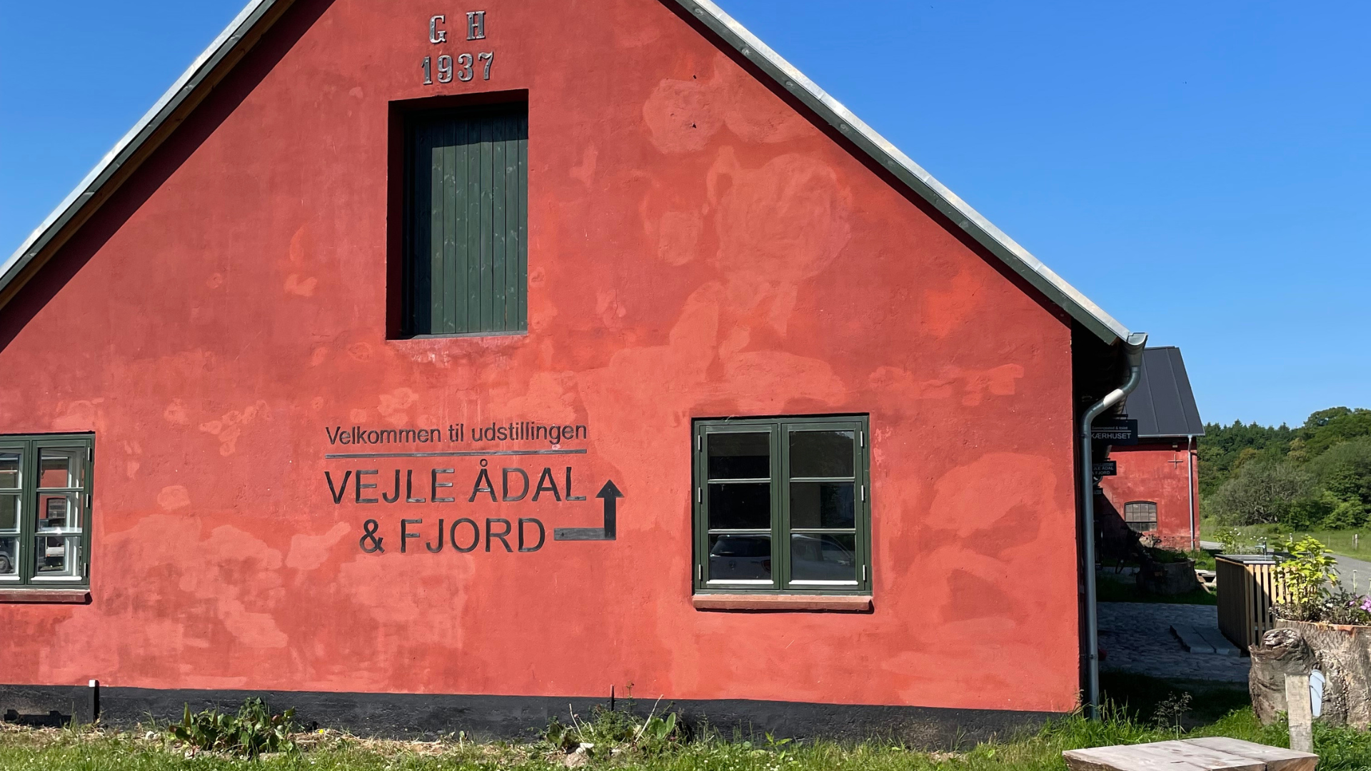 Kærhuset ved Haraldskær med udstillingen om Vejle Ådal og Fjord og Hærvejen