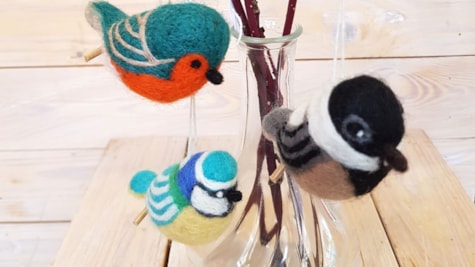 Filtfugle fra Fair Trade Butik Salam i Vejle gågade