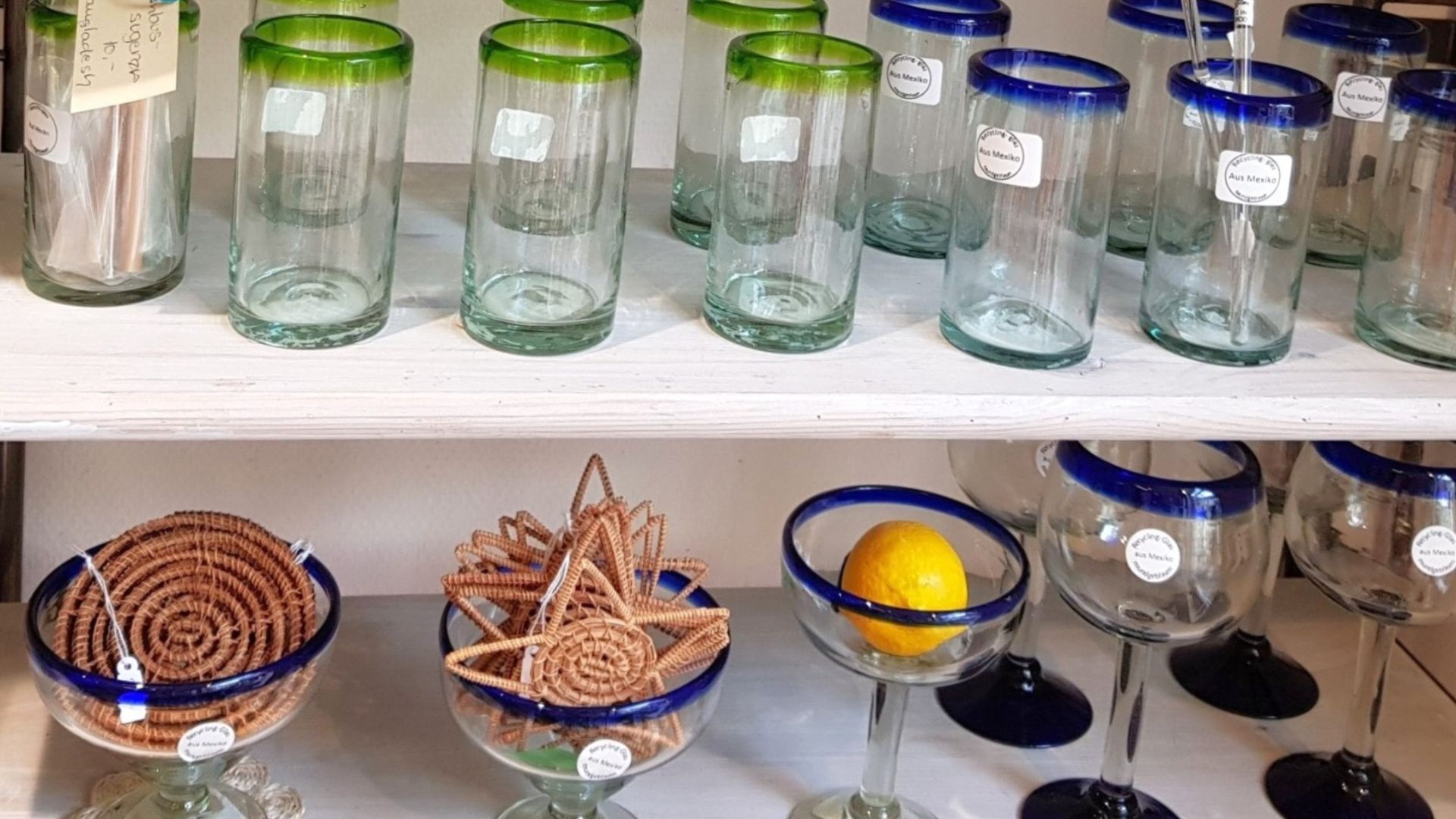 Mexicanske glas fra Fair Trade Butik Salam i Vejle gågade