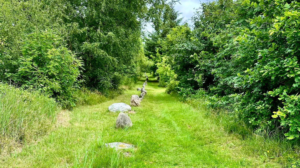 Ertebølle hiking route, at Myrhøj Stone Row