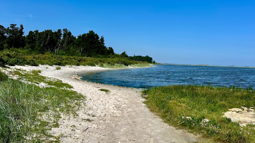 ØH sort rute, sti langs stranden