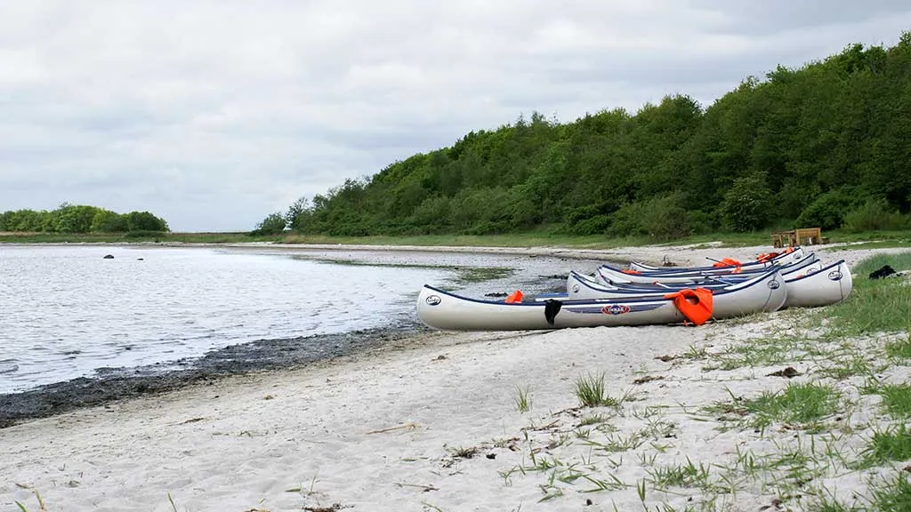 Kayaks on Egholm Beach