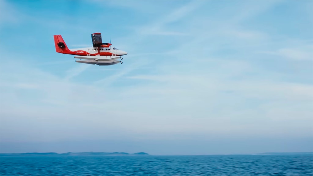 Nordic Seaplanes flyet over vandet ved Aarhus