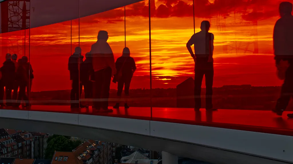 Have a view from Your rainbow panorama at the top of ARoS Aarhus Art Museum